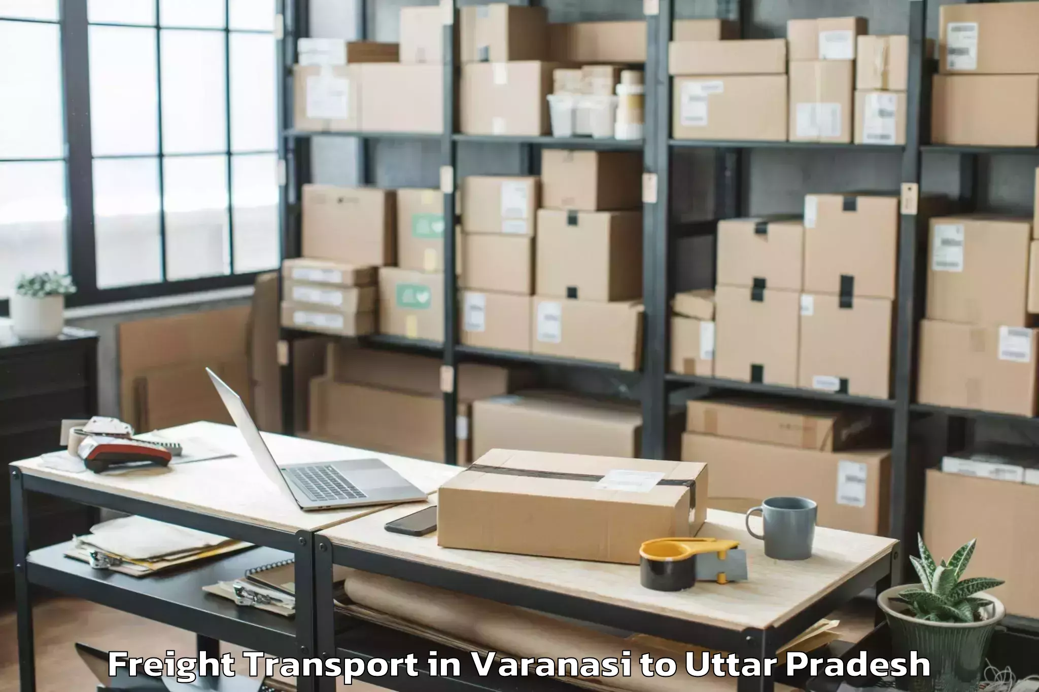 Get Varanasi to Muhammadabad Gohna Freight Transport